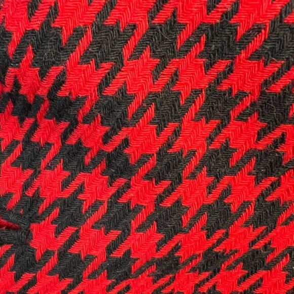 Jacqueline Ferrar Vintage Red & Black Houndstooth Blazer Women’s Size 10 - Picture 7 of 7